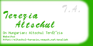 terezia altschul business card